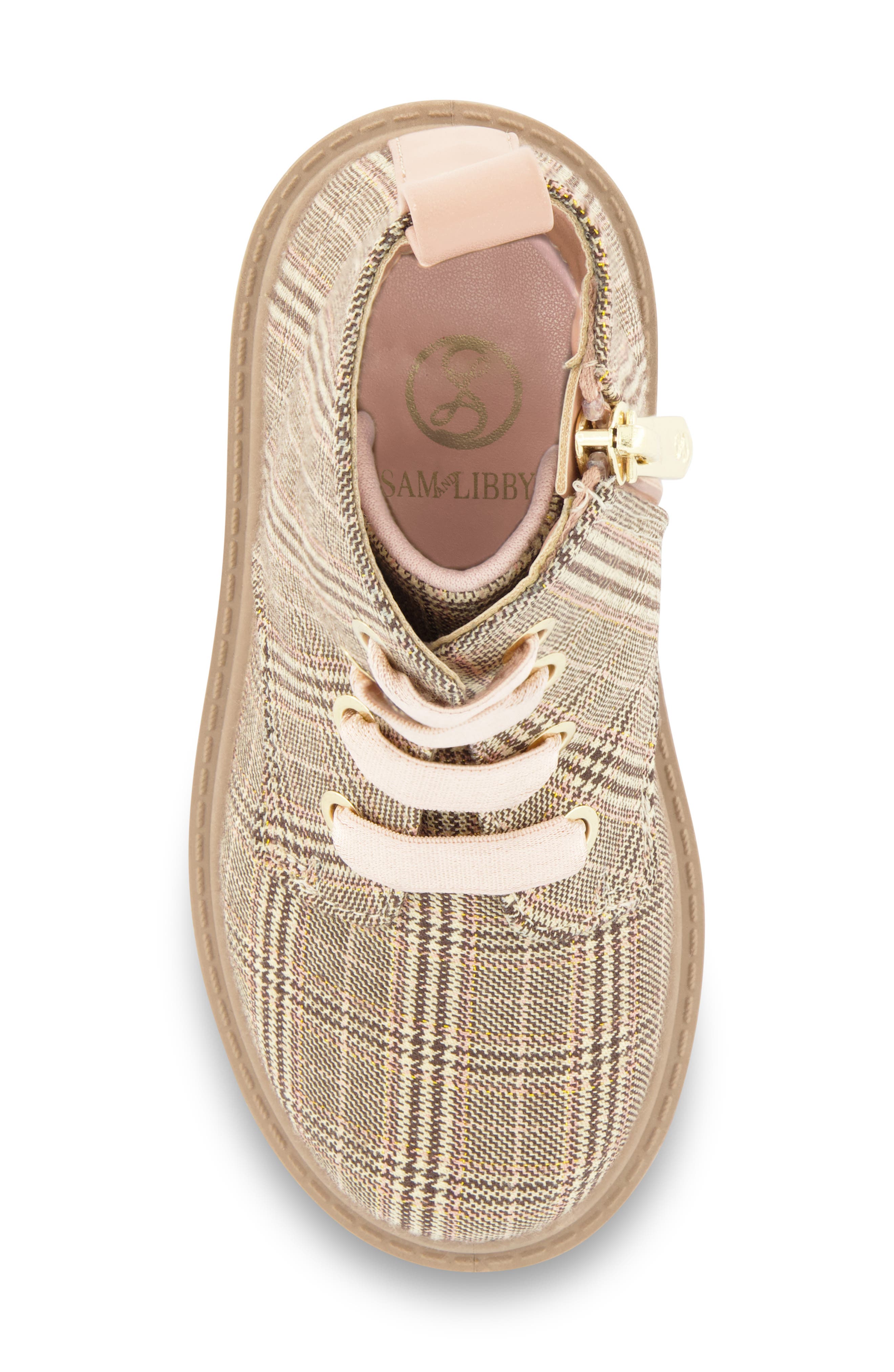 SAM & LIBBY Kids' Houndstooth Plaid Lug Boot, Alternate, color, 