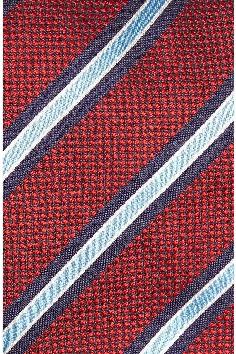 Diagonal Stripe Silk Tie, Alternate, color, RED