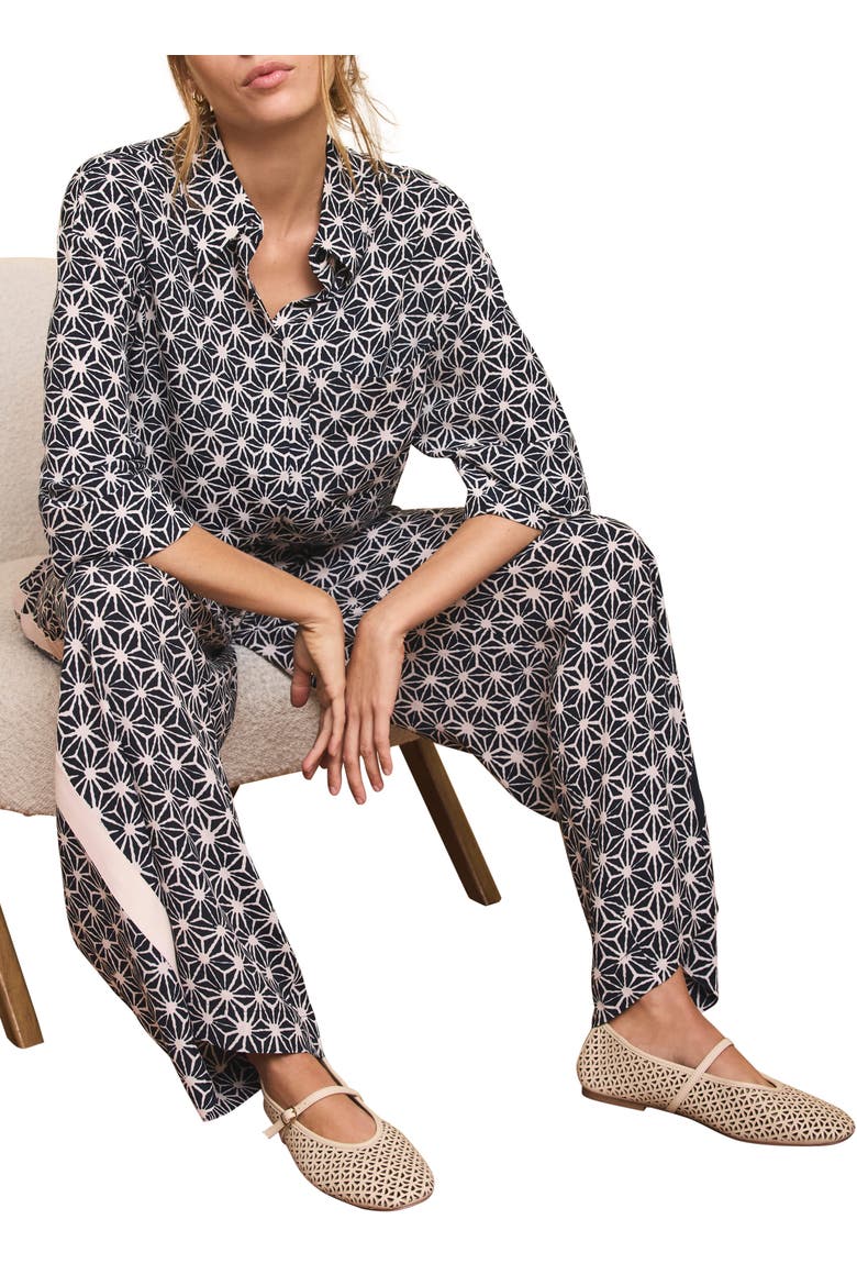 Geometric Print Resort Shirt, Alternate, color, Blue