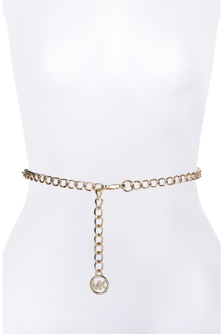 Logo Chain Belt, Alternate, color, GOLD