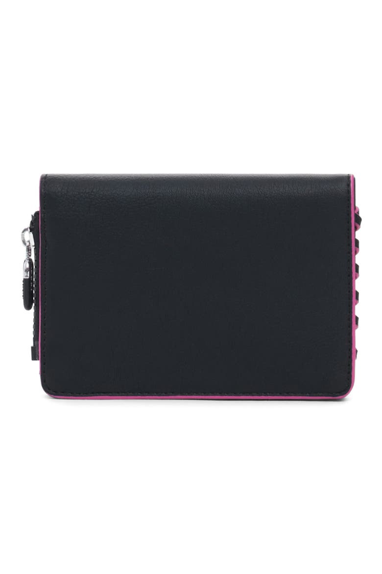 Faux Leather Wallet, Alternate, color, BLACK