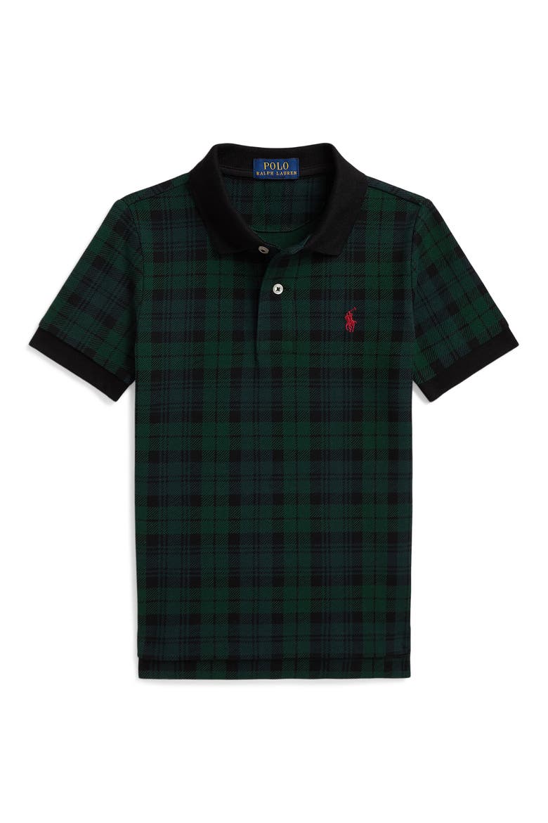 Kids' Tartan Polo, Main, color, BLACKWATCH TARTAN