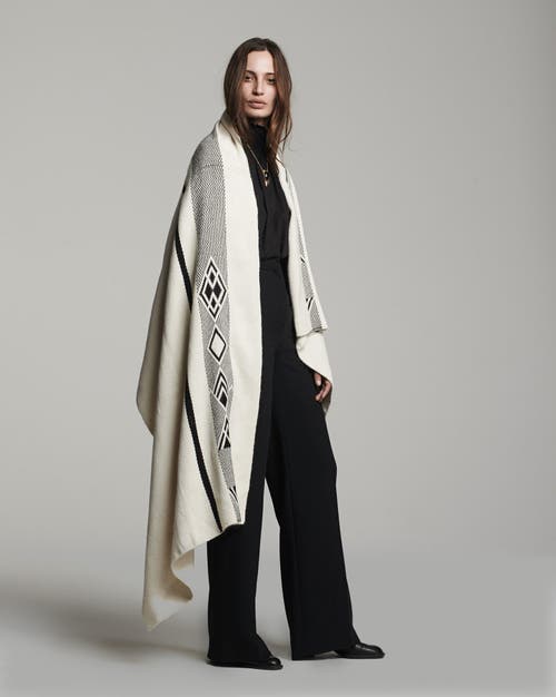 Voz Diagonal Wrap In Ivory/black
