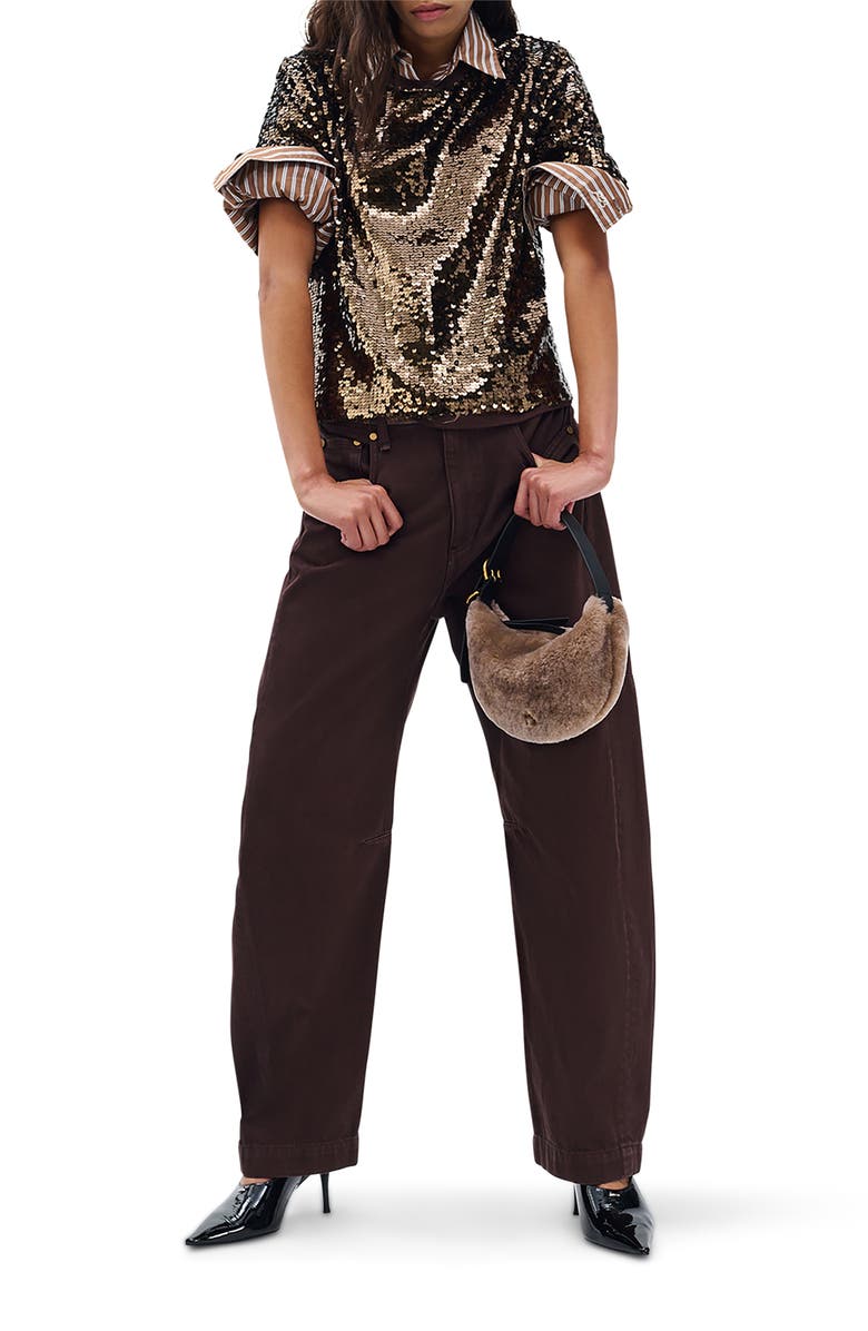 rag & bone Lucy Sequin T-Shirt, Alternate, color, Coffee
