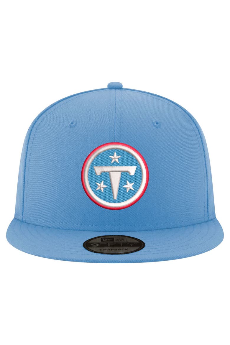 Men's New Era  Light Blue Tennessee Titans Primary Logo 9FIFTY Snapback Hat, Alternate, color, Light Blue