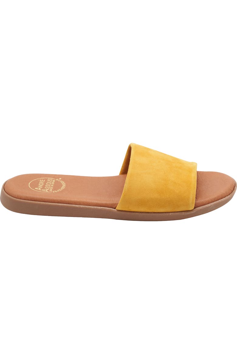 André Assous Paloma Woven Slide Sandal, Alternate, color, Lemon