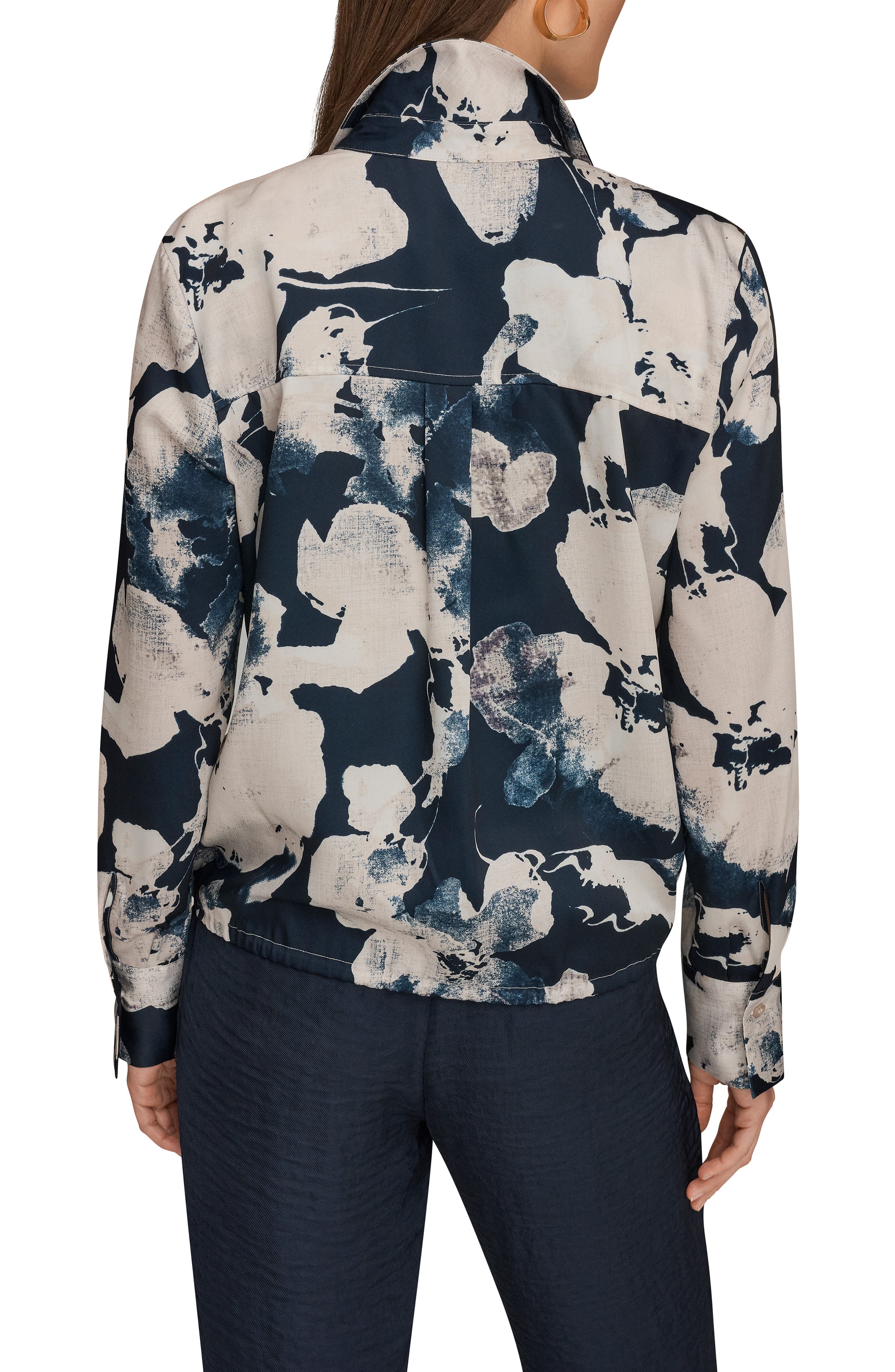 Drawstring Hem Long Sleeve Shirt - image 4
