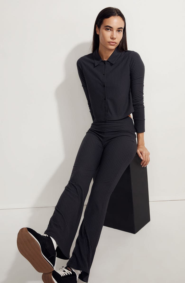 MWL Brushed Rib Flare Leggings, Alternate, color,