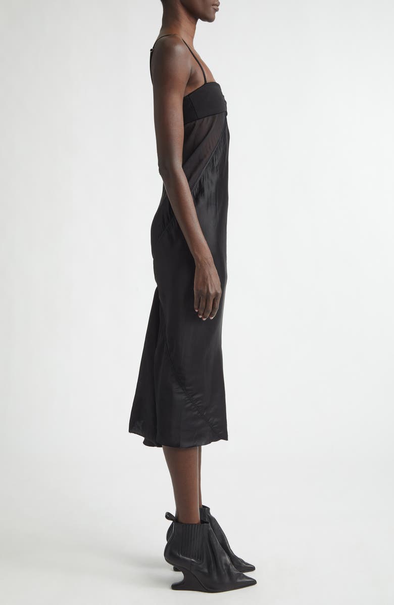 Rick Owens Combo Slipdress, Alternate, color, Black