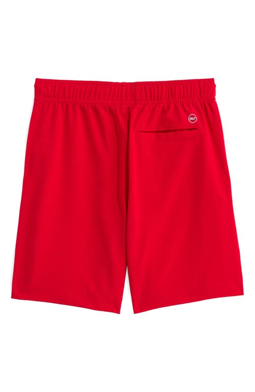 Vineyard Vines Kids' Performance Pull-on Shorts In Red
