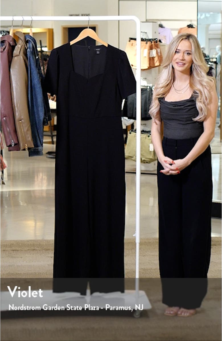 Sweetheart Neck Wide Leg Jumpsuit, sales video thumbnail