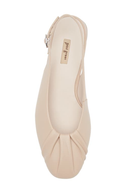 Paul Green Adele Slingback Flat In Biscuit Soft Nappa