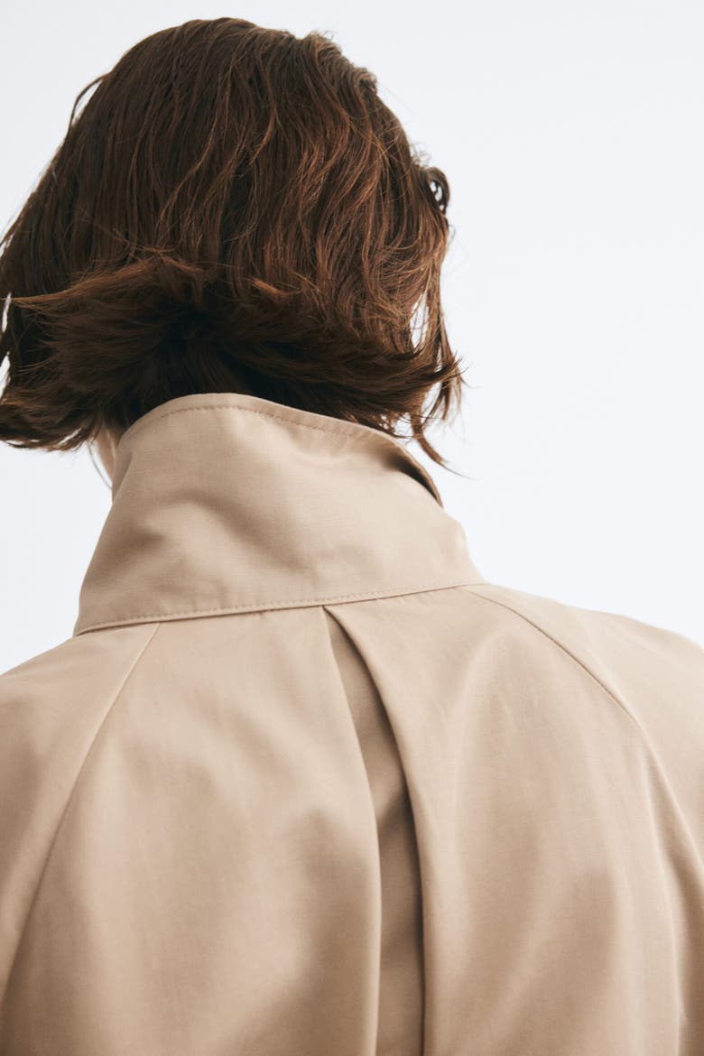 Oversized Funnel-Collar Jacket, Alternate, color, Beige