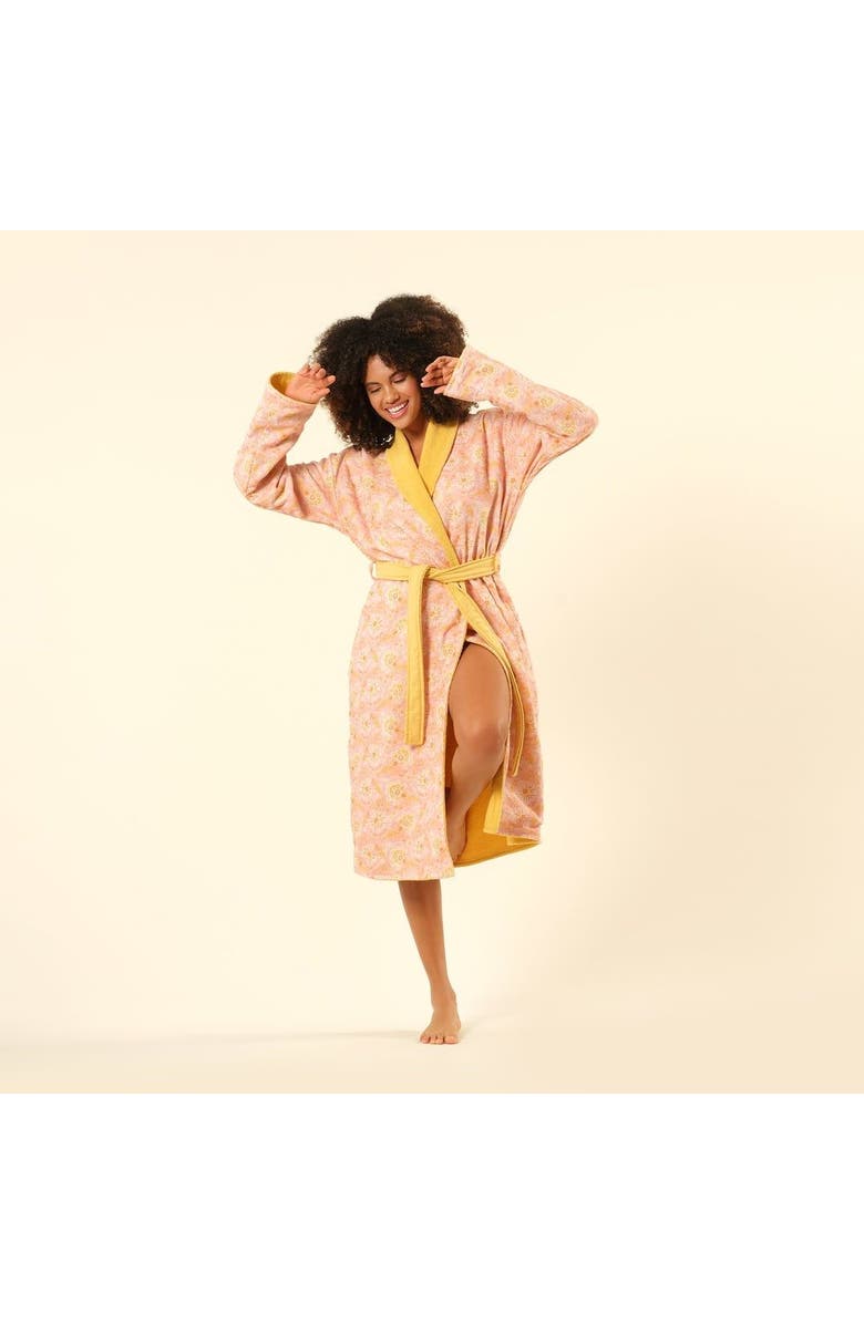 Zsa Zsa Zsu Tabea Shawl Collar Muslin Cotton Bathrobe, Alternate, color,