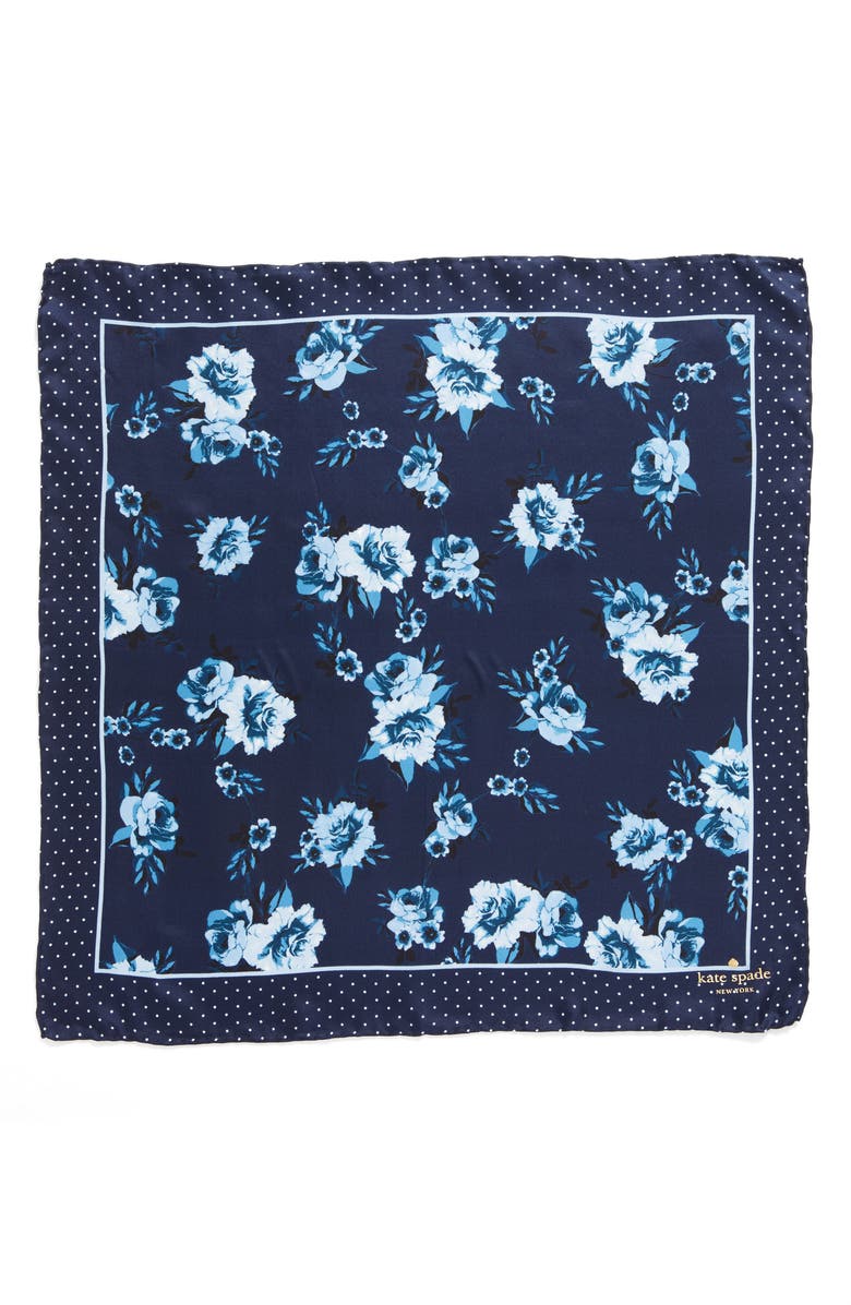 Kate Spade New York prairie rose silk bandana, Alternate, color, 