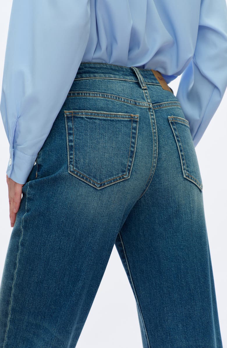 Bayeas Mid Rise Straight Leg Jeans, Alternate, color, Retro Medium Blue