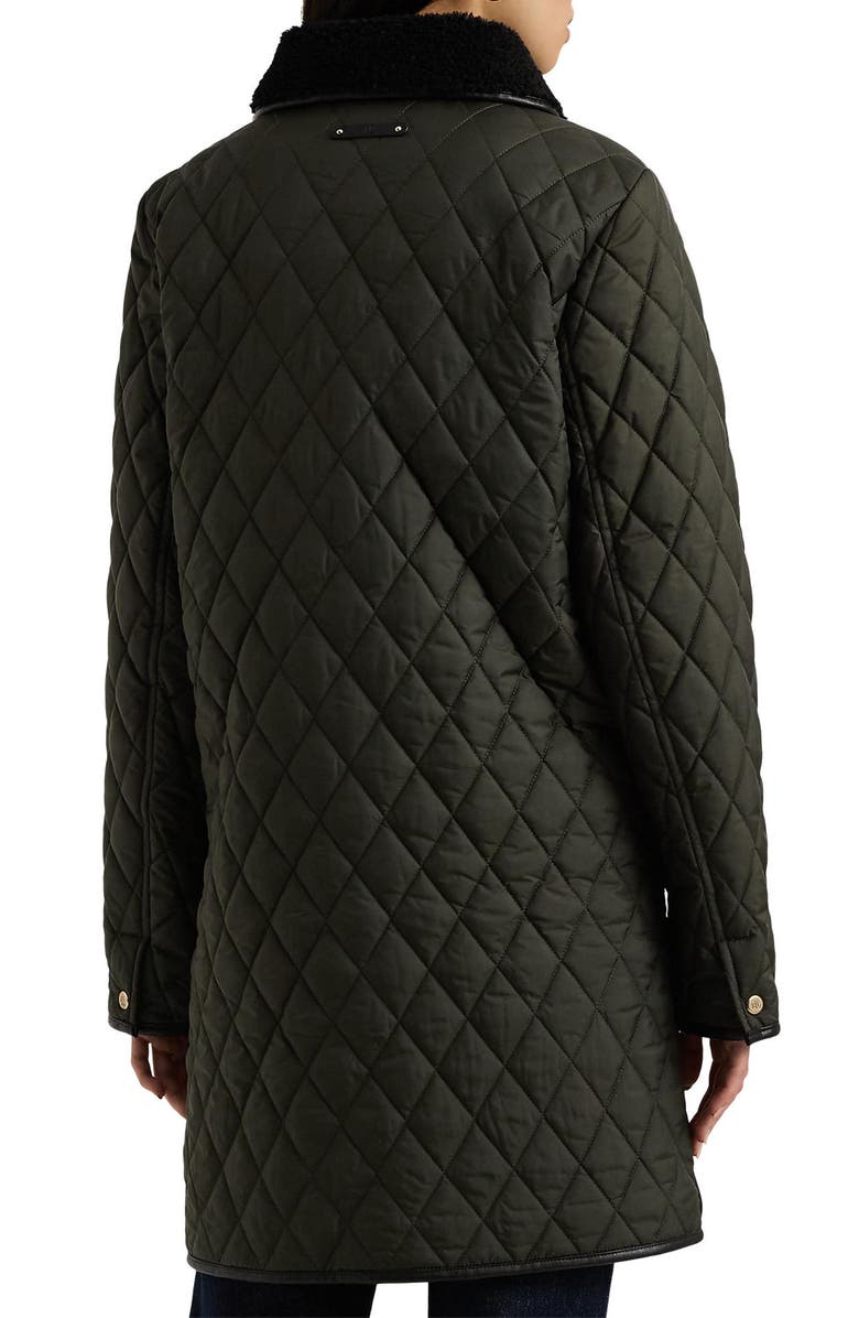 Lauren Ralph Lauren Diamond Pattern Quilted Coat, Alternate, color,