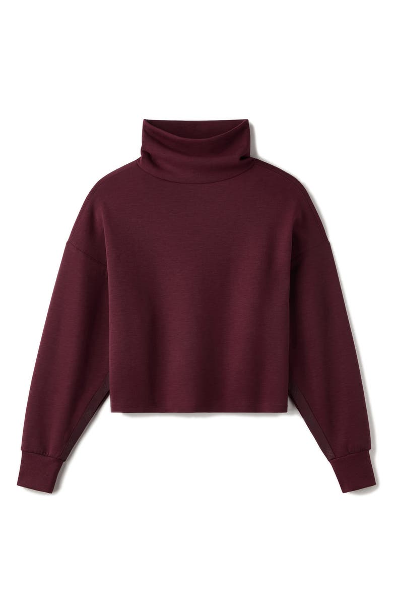 Rhone DreamGlow Mock Neck Top, Alternate, color, Bordeaux Red