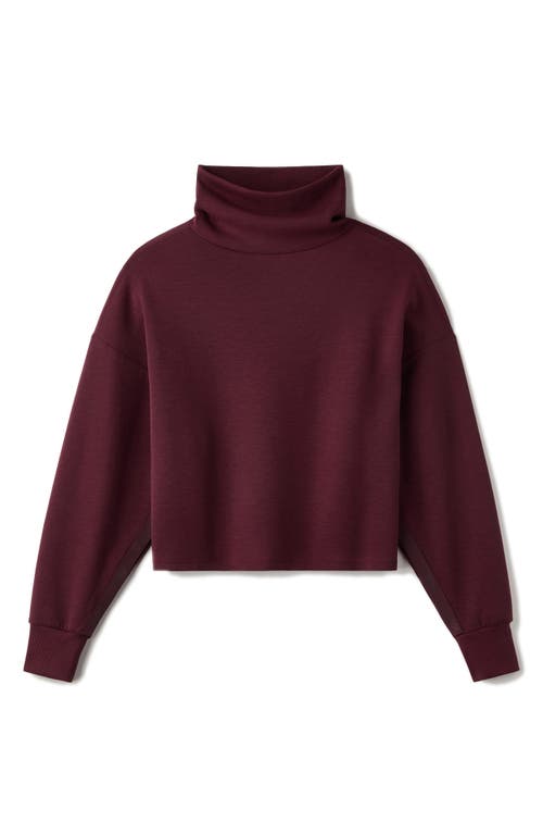 Rhone Dreamglow Mock Neck Top In Burgundy
