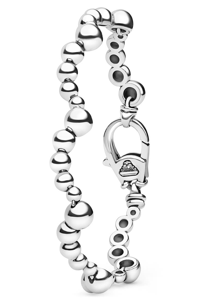 Caviar Bubbly Bead Wavy Bracelet, Alternate, color, STERLING SILVER