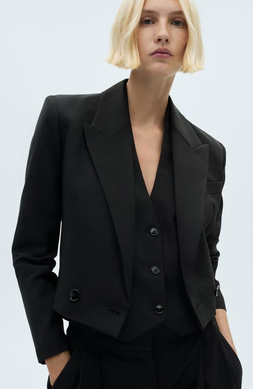 Mango Halter Suit Waistcoat Black In Black