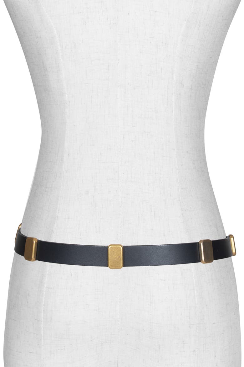 Esta Leather Belt, Alternate, color, BLACK ANTIQUE BRASS