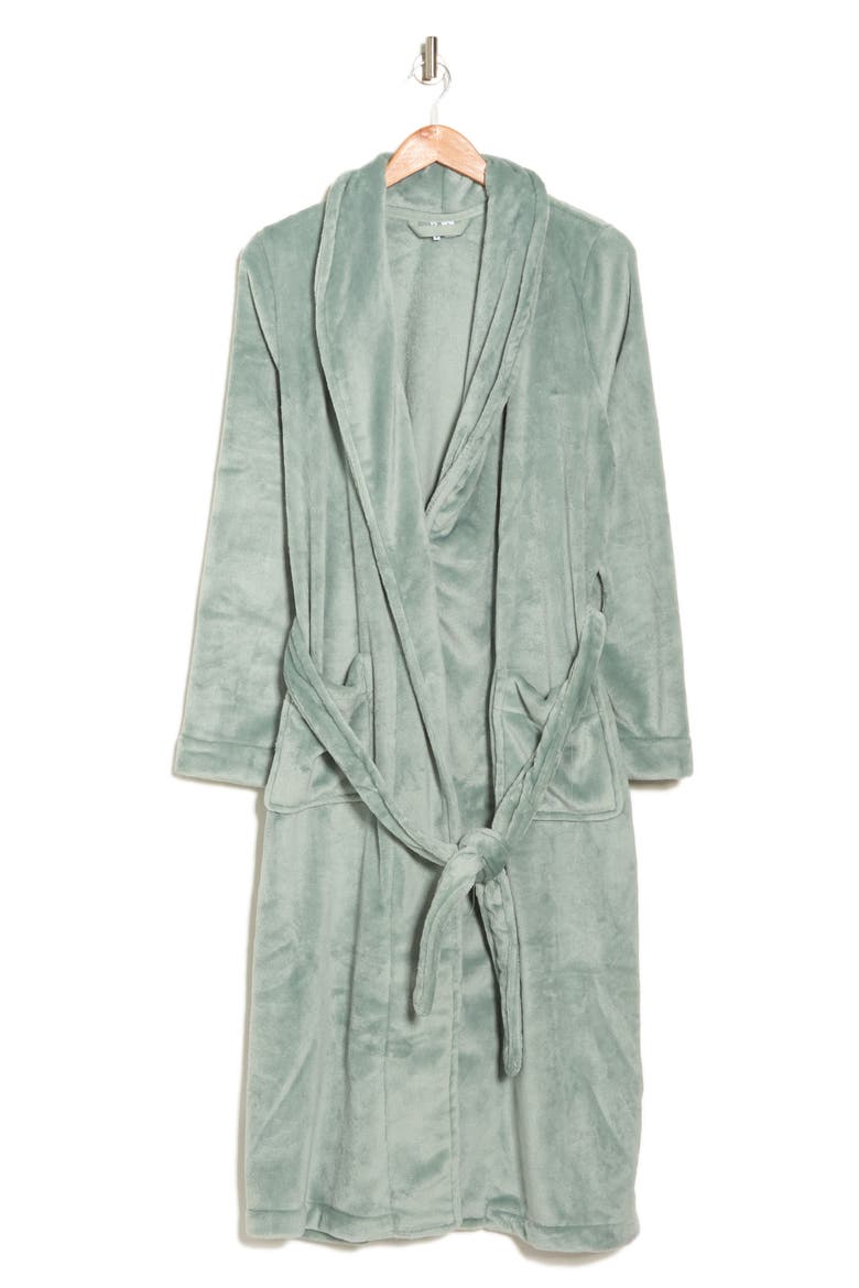 Bliss Plush Robe, Alternate, color, GREY BLUE