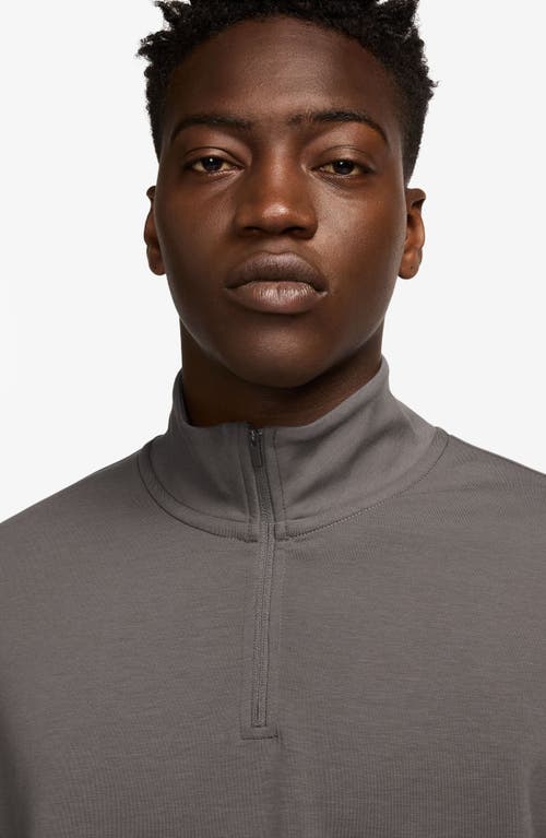 Nike Men's 24.7 Impossiblysoft Dri-fit 1/2-zip Top In Cave Stone/medium Ash