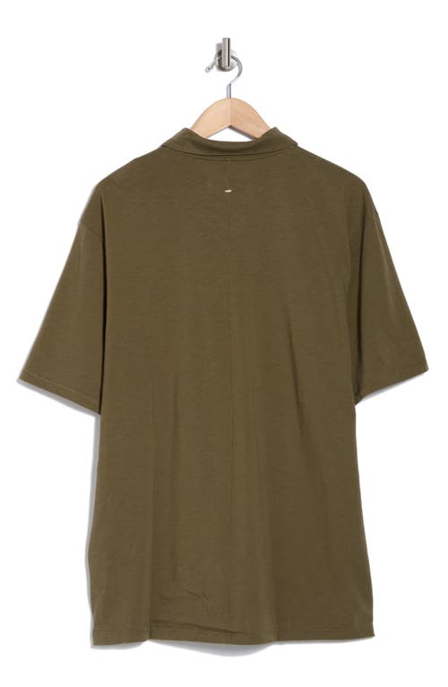 Rag & Bone Classic Cotton Slub Jersey Polo In Gray