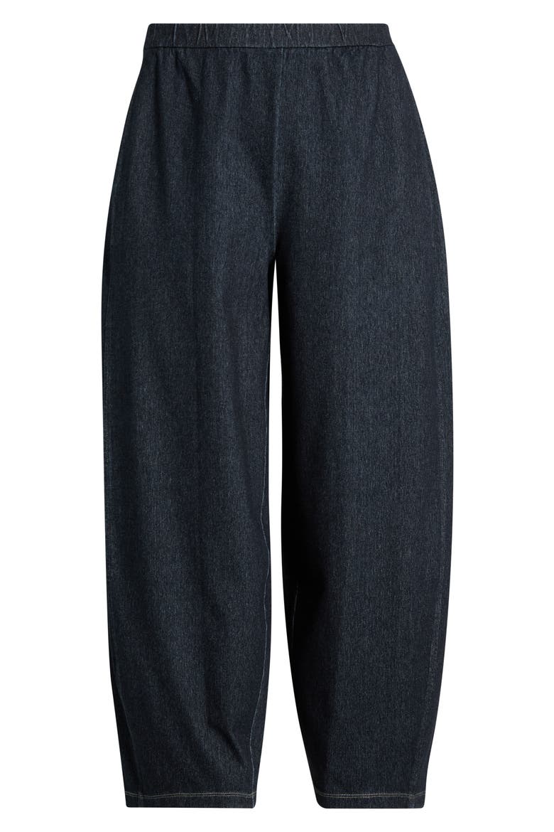Organic Cotton Stretch Ankle Lantern Pants, Alternate, color, DARK WASH