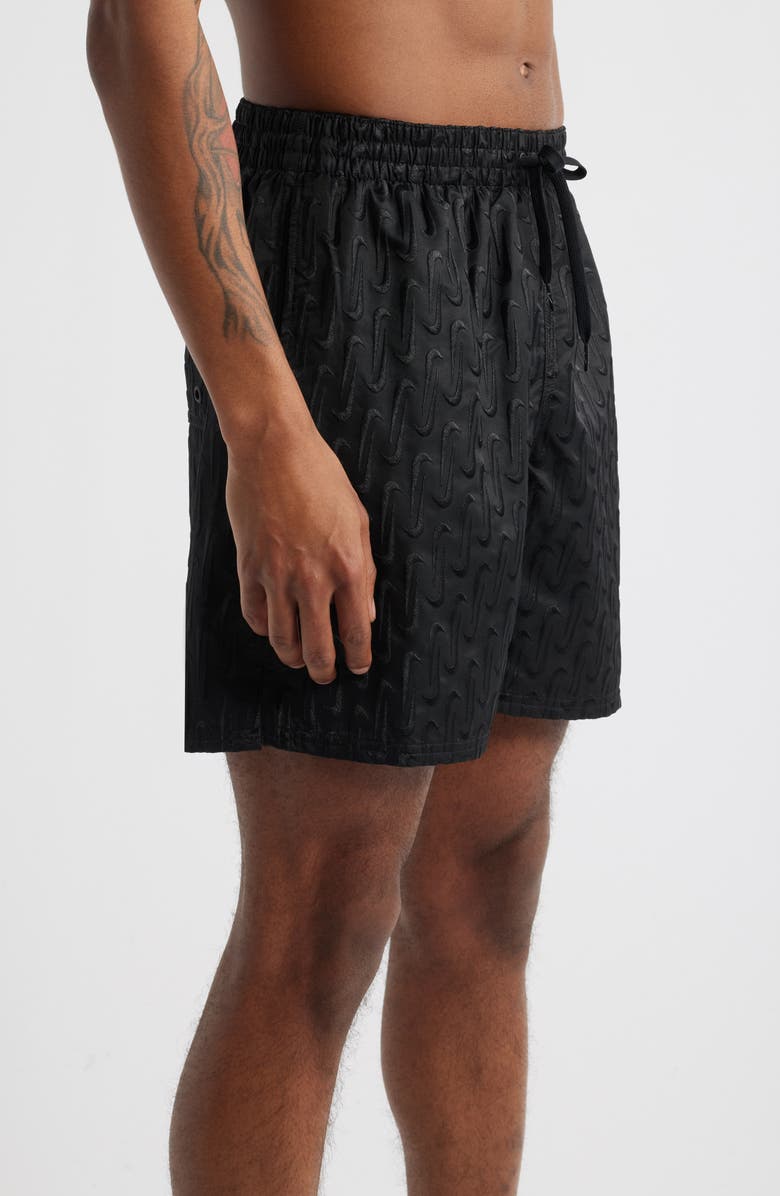 Nike 7-Inch Swoosh Embroidered Swim Trunks, Alternate, color, 