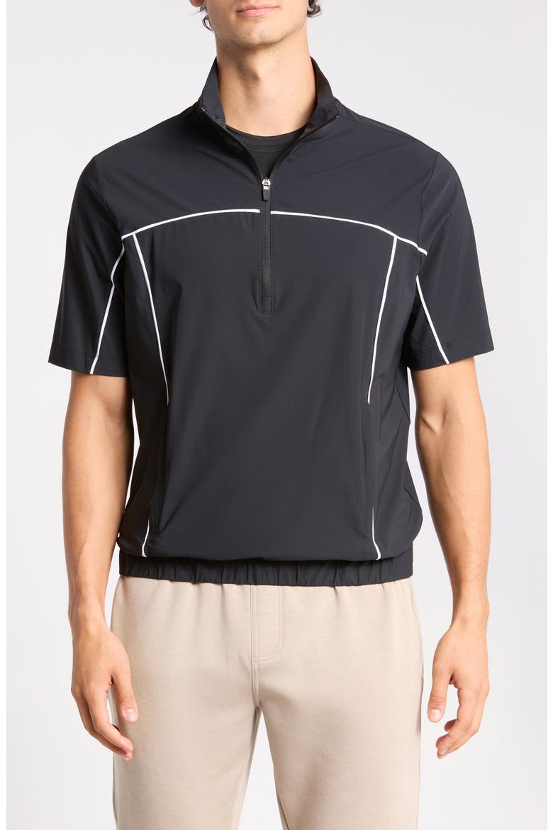 Warp X Preeminent Quarter Zip Top, Main, color, BLACK/ WHITE