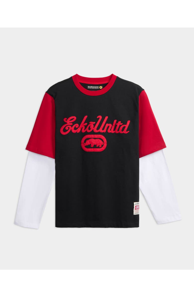 ECKO Classic Script Long Sleeve Shirt, Main, color, Black