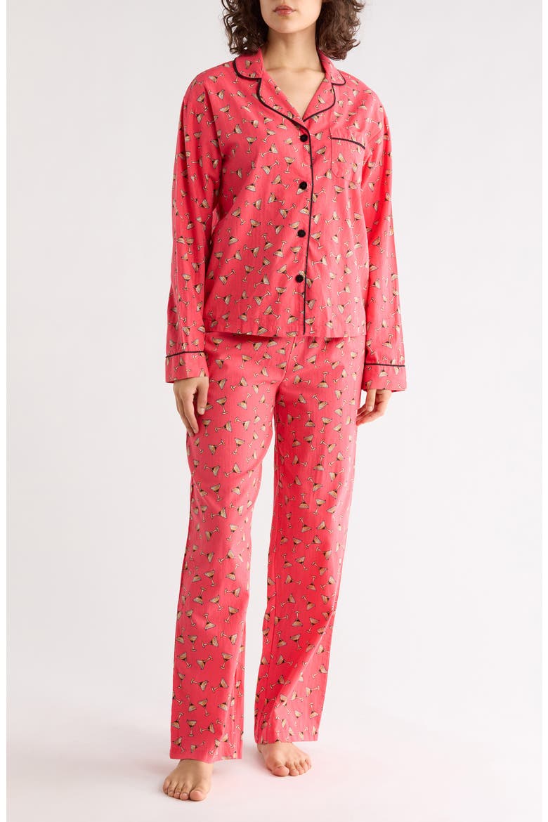 Kalin Brushed Jersey Pajamas, Main, color, RED MULTI