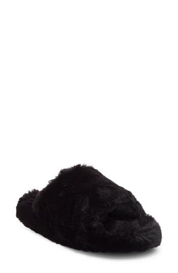 Abound Kingsley Faux Fur Slipper In Black