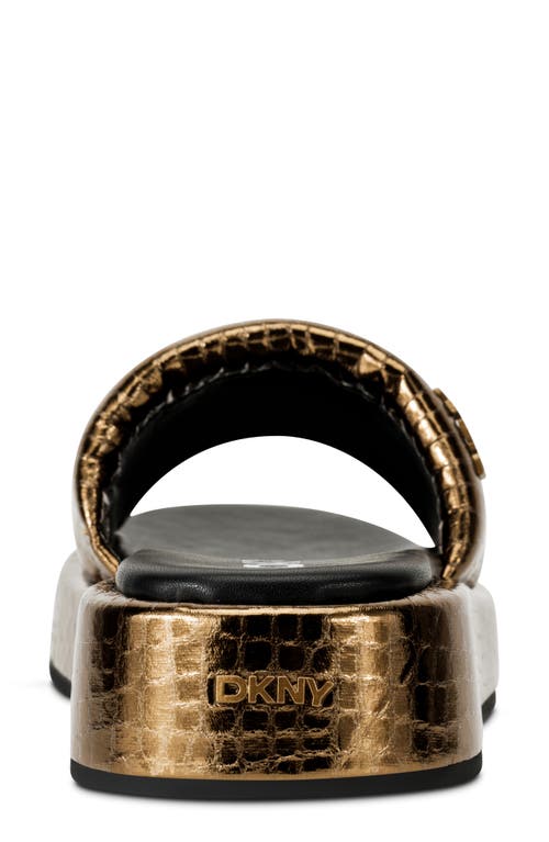 Dkny Lachine Platform Slide Sandal In Bronze