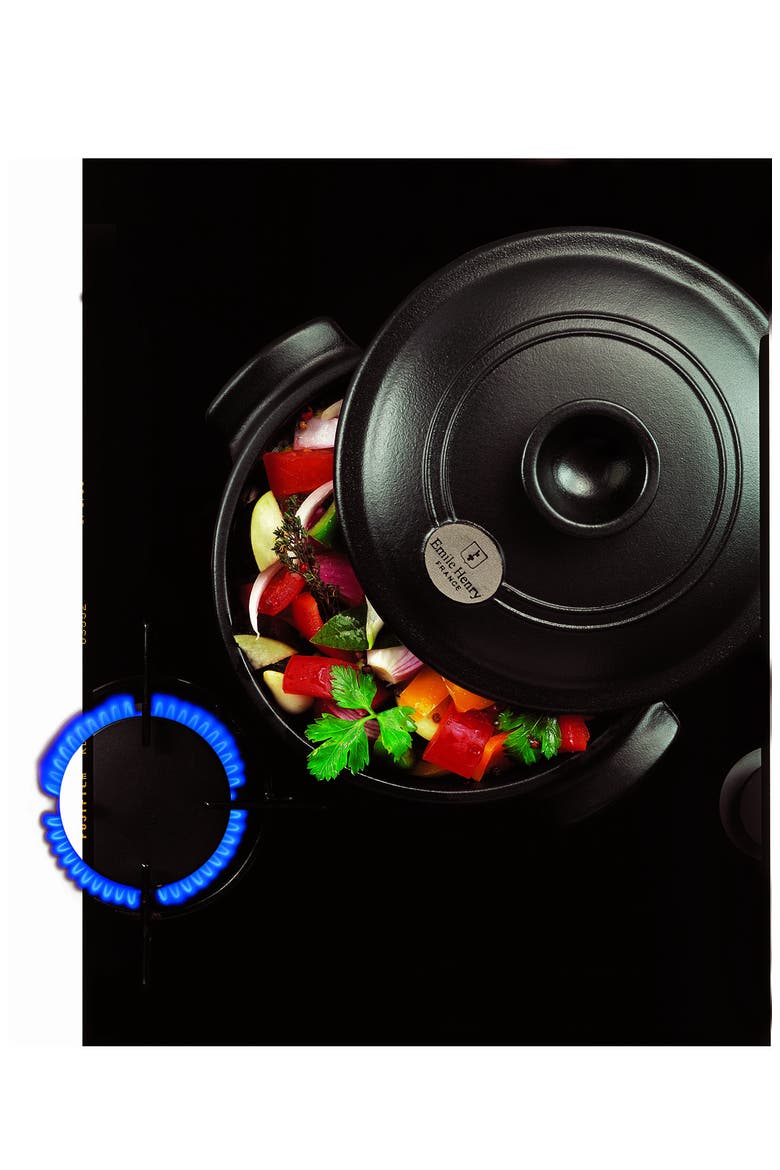 4.2-Quart Round Ceramic Dutch Oven, Alternate, color, CHARCOAL