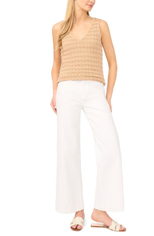 Halogenr Halogen(r) Openwork Sleeveless Sweater In Brown