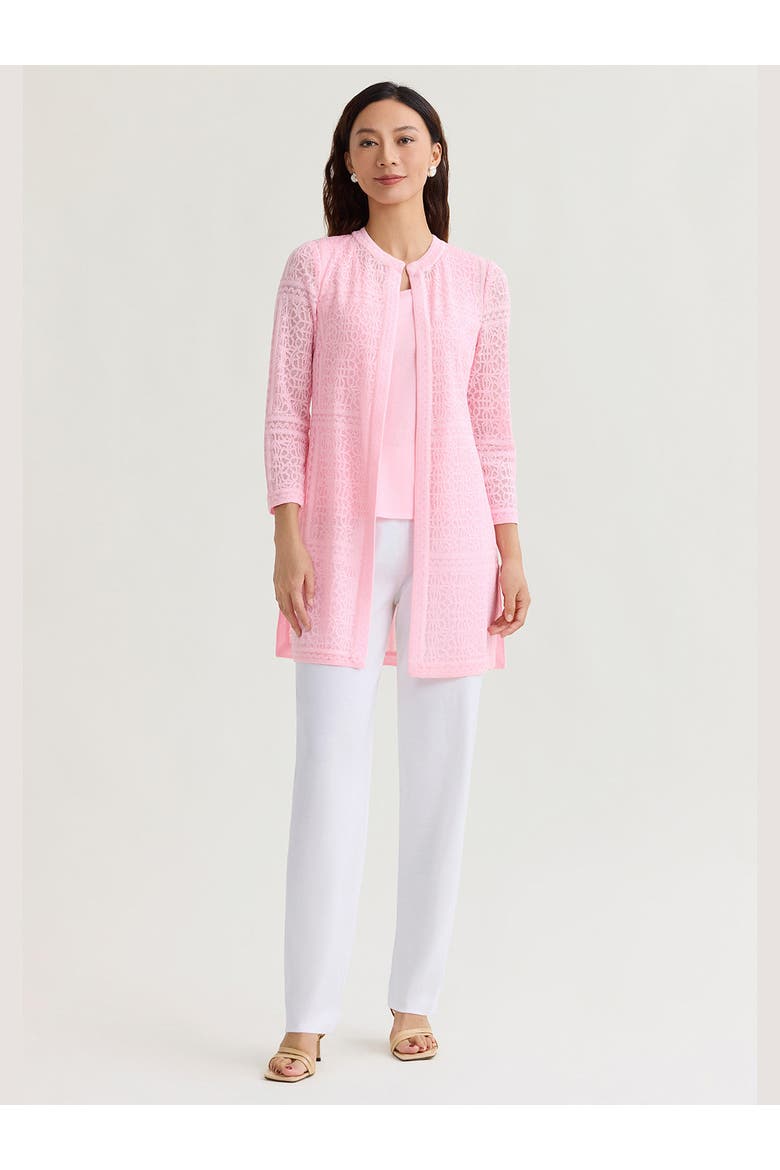 Heritage Tonal Burnout Knit Jacket, Main, color, Pink