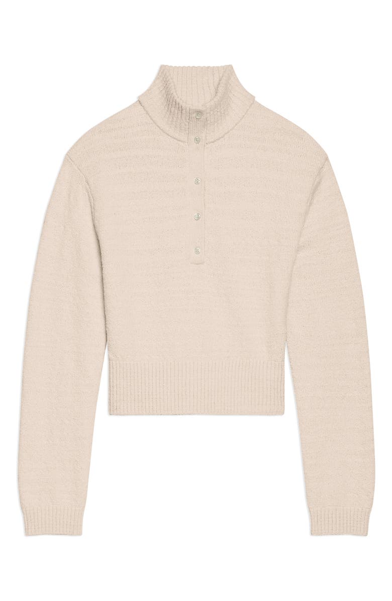 Helmut Lang Wool & Cotton Blend Slub Turtleneck Sweater, Alternate, color, Natural