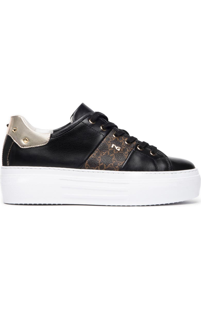NeroGiardini Logo Skater Platform Sneaker, Alternate, color,
