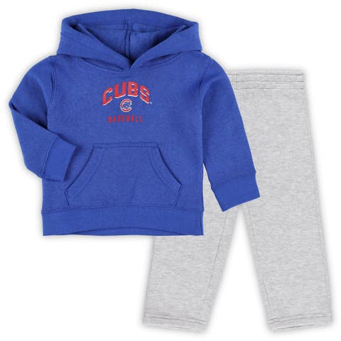 Infant Royal/Heather Gray Chicago Cubs Play by Play Pullover Hoodie & Pants Set