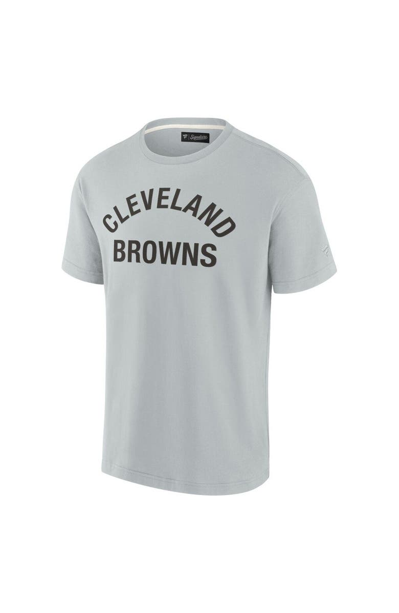 Fanatics Signature Unisex Fanatics Signature Gray Cleveland Browns Elements Super Soft Short Sleeve T-Shirt, Alternate, color, Gray