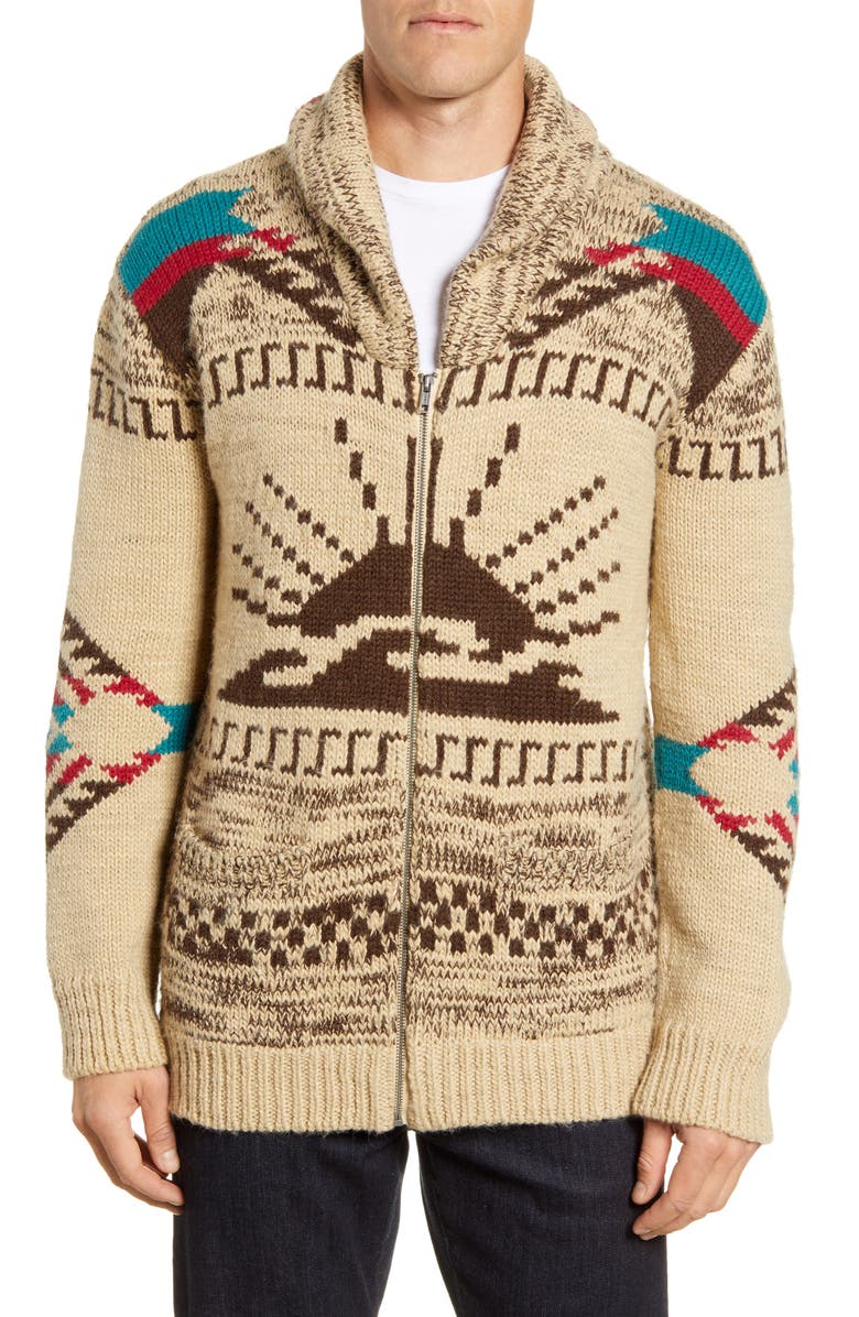 Faherty Sun & Waves Cardigan, Alternate, color, 