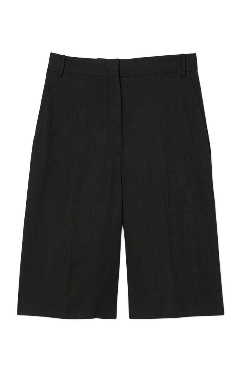 SANDRO Linen-blend Bermuda shorts, Alternate, color, 