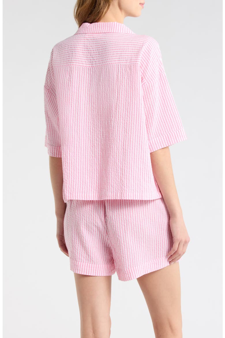 Sabine Stripe Seersucker Pajamas, Alternate, color, PINK LEMONADE WHITE STRIPE