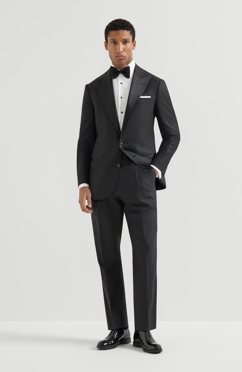 Brunello Cucinelli Tuxedo shirt, Alternate, color, White