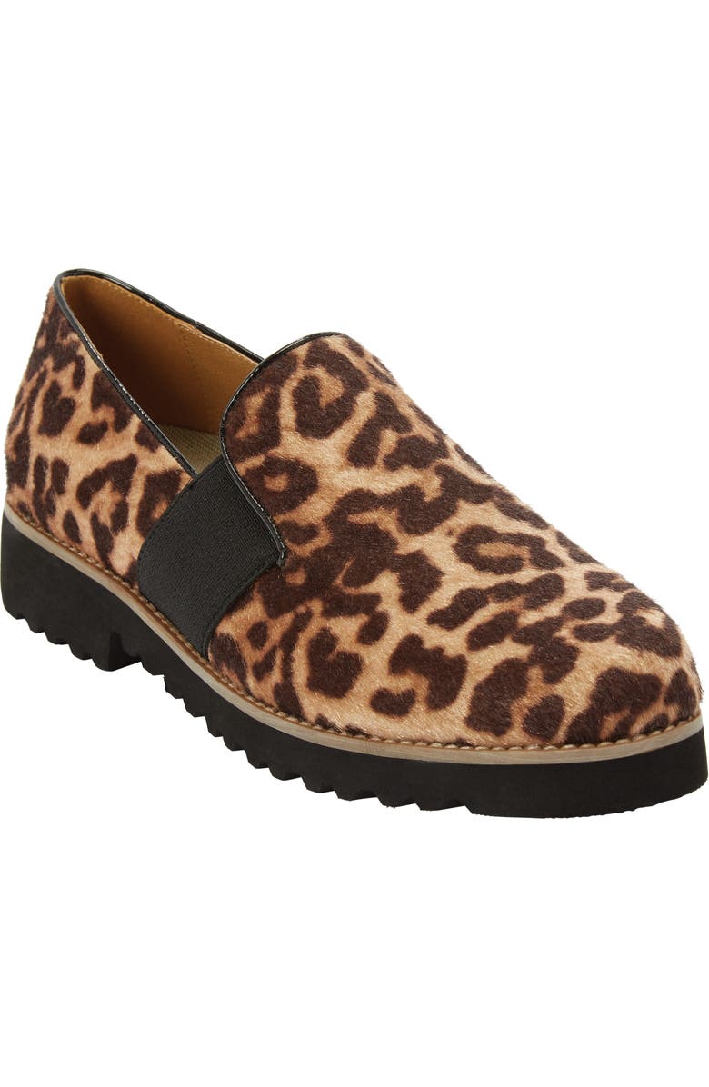 Comfortview The Taren Slip On Flat, Main, color, Leopard