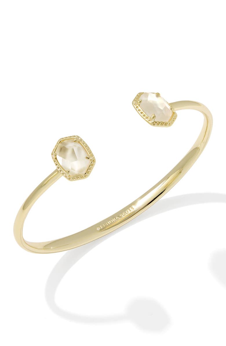 Kendra Scott Daphne Frame Stone Cuff Bracelet, Alternate, color, Gold Ivory Mother Of Pearl