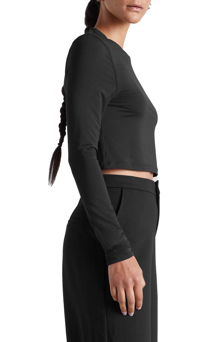 Splendid x Kate Young Long Sleeve Crop T-Shirt, Alternate, color, 